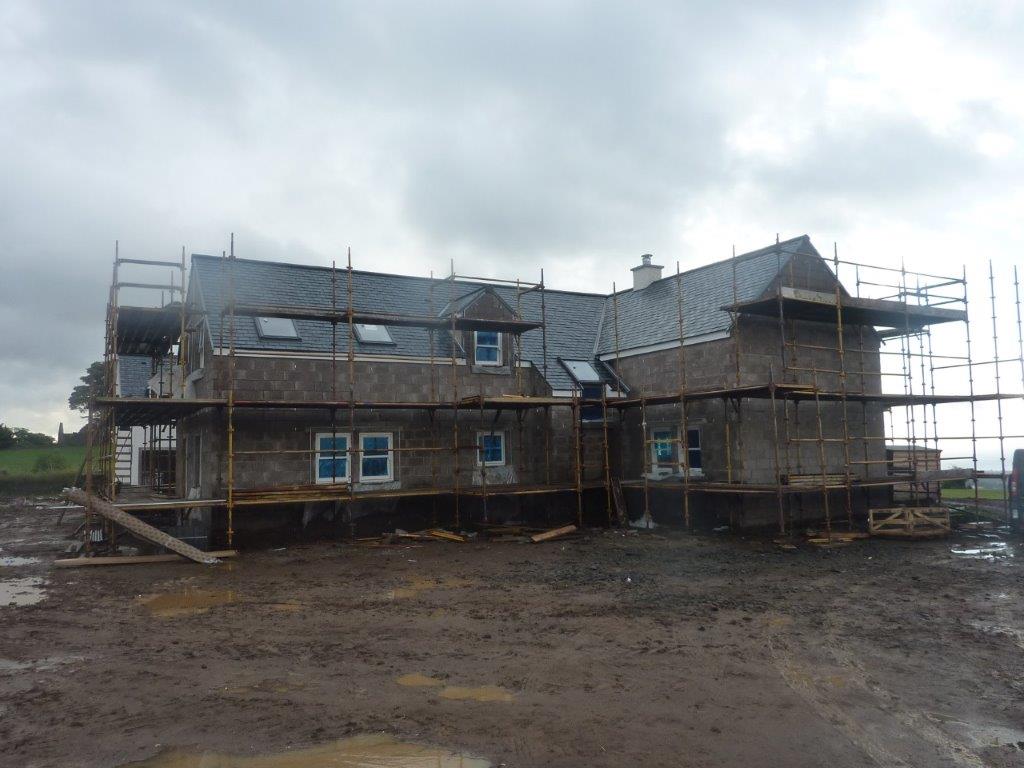 New roof being installed on a property